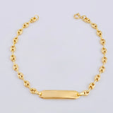 Pulso Bebé Gc Placa Rectangular Curva 1.5gr / 14.5cm / 3.2mm Oro Amarillo 18K