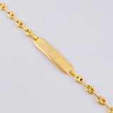 Pulso Bebé Gc Placa Rectangular Curva 1.5gr / 14.5cm / 3.2mm Oro Amarillo 18K