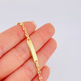 Pulso Bebé Gc Placa Rectangular Curva 1.5gr / 14.5cm / 3.2mm Oro Amarillo 18K