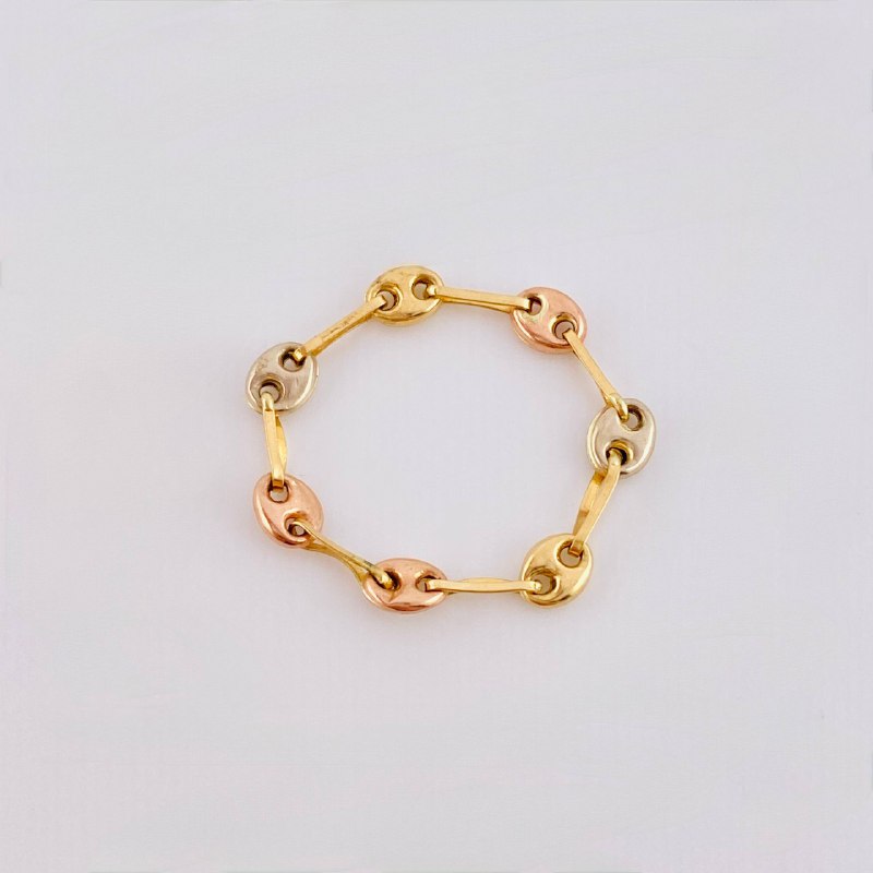 Anillo Gc 0.55gr / T6 / 3.35mm Tres Oros 18K (Oferta) *
