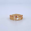 Anillo PRINCESS 3.45gr / T5 / Circones Fucsias Oro Amarillo 18K *