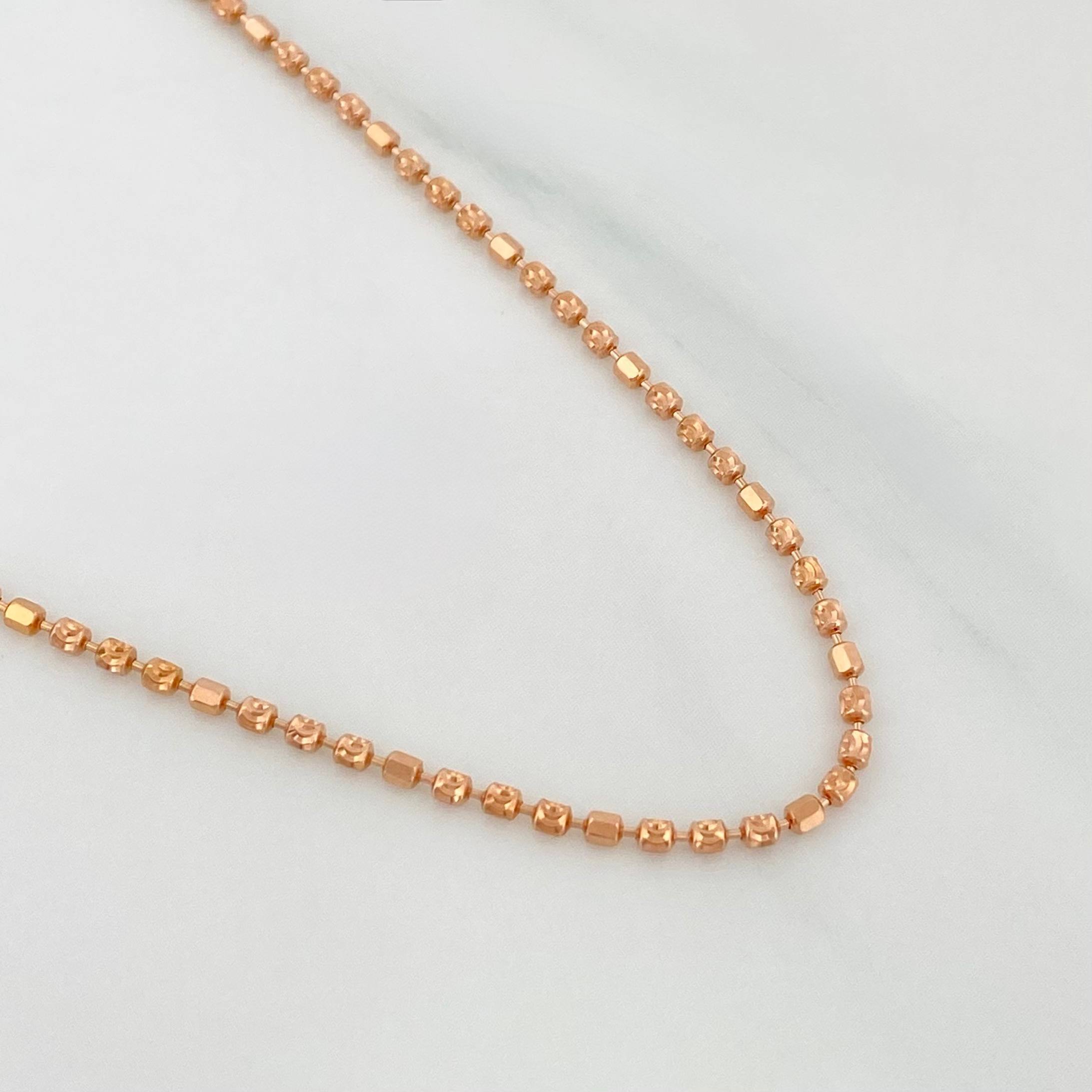 Cadena Militar 4.6 g / 40.5 cm / 1.5 mm Oro Rosa 18K