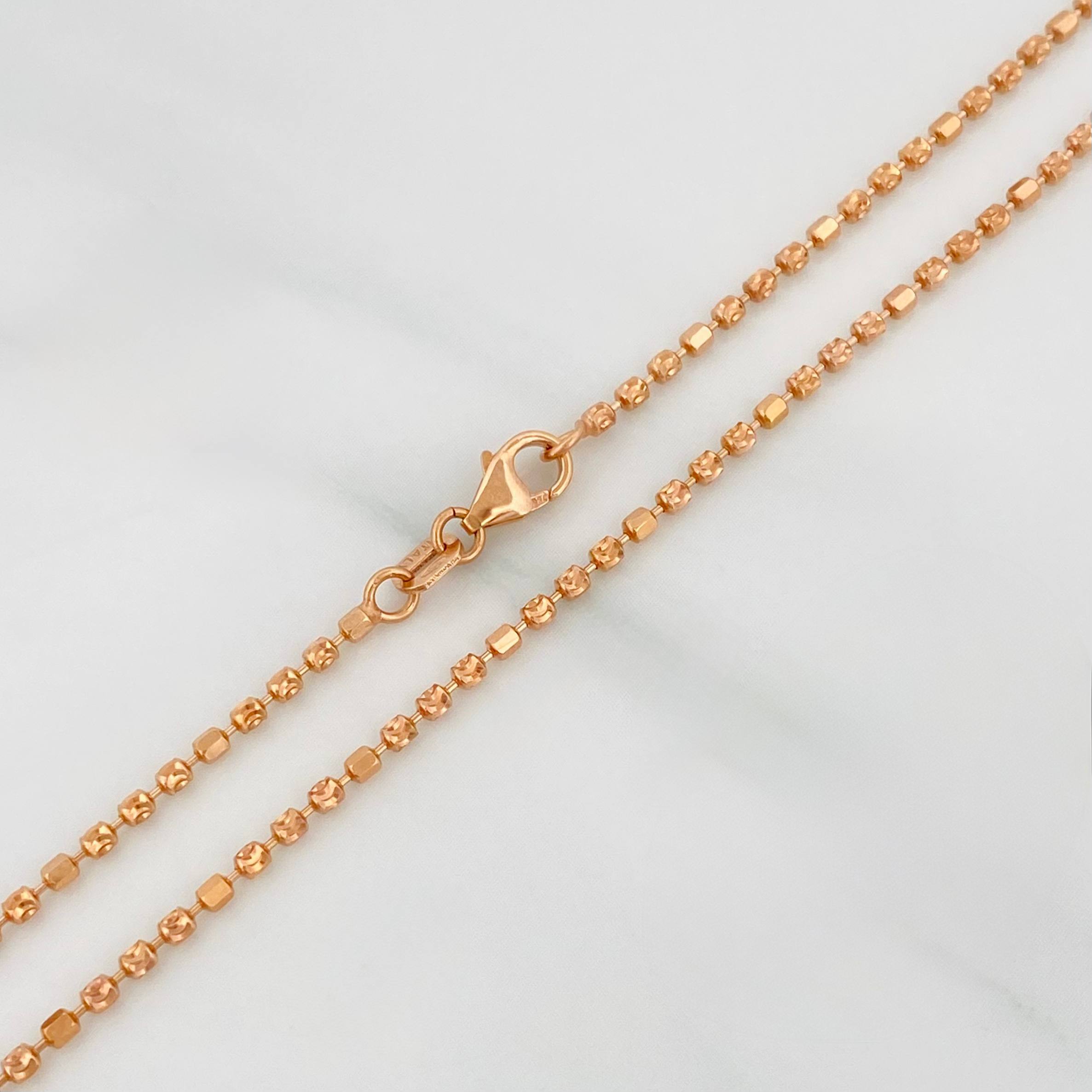 Cadena Militar 4.6 g / 40.5 cm / 1.5 mm Oro Rosa 18K