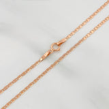 Cadena Escalera Plana  1.3 g / 40 cm / 1.3 mm Oro Rosa 18K
