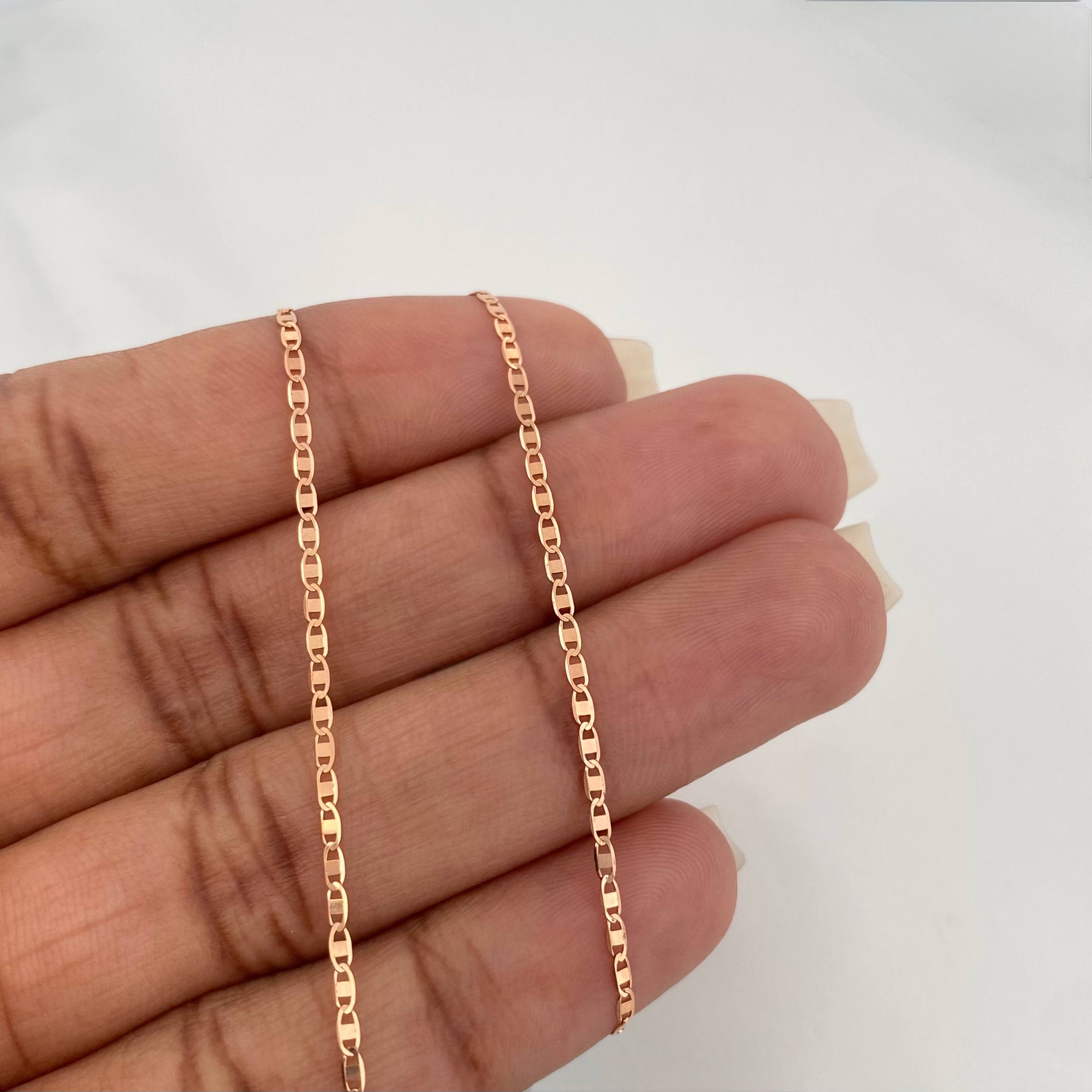 Cadena Escalera Plana  1.3 g / 40 cm / 1.3 mm Oro Rosa 18K