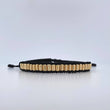 Pulsera Negra 1.7gr / 4mm Cilindros Lisos Oro Amarillo 18K ©