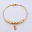 Pulso PD Girafa 7.8gr / 18cm / 5mm-4mm Bolas Diamantadas Circones Blancos Verdes Oro Amarillo 18K ©
