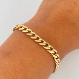 Pulso Cubano 8.4gr / 20.3cm / 5.8mm Oro Amarillo 18K $