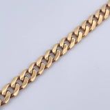 Pulso Cubano 12gr / 20.1cm / 6.6mm Broche Cajon Circones Blancos Oro Amarillo 18K $