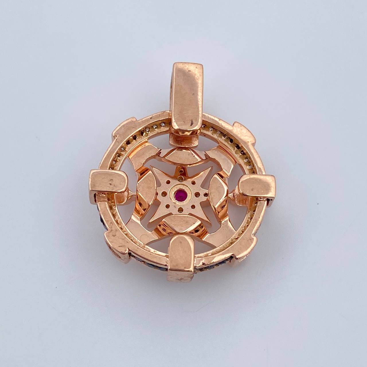 Dije Estrella Cardinal 12.05gr / 2.9cm / Circones De Colores Oro Rosa 18K $