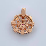 Dije Estrella Cardinal 12.05gr / 2.9cm / Circones De Colores Oro Rosa 18K $