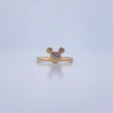 Anillo Raton 2.25gr / T7 1/4 / Liso Oro Amarillo 18K $