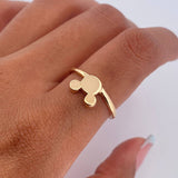 Anillo Raton 2.25gr / T7 1/4 / Liso Oro Amarillo 18K $