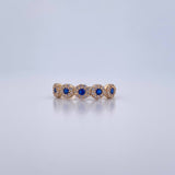 Dije Churumbela Tupido 2gr / T7 3/4 / Circones Azules Blancos Oro Amarillo 18K $