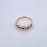 Dije Churumbela Tupido 2gr / T7 3/4 / Circones Azules Blancos Oro Amarillo 18K $