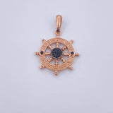 Dije Timon 4.4gr / 3.5cm / Circones Negros Oro Rosa 18K $