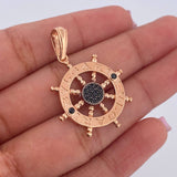 Dije Timon 4.4gr / 3.5cm / Circones Negros Oro Rosa 18K $