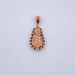 Dije Virgen del Carmen 2.45gr / 2.5cm / Circones Negros Blancos Oro Rosa 18K $