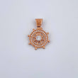 Dije Timon 2.7gr / 2.4cm / Circones Blancos Oro Amarillo 18K $