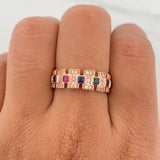 Anillo Glam 4.3gr / T7 3/4 / Oro Rosa 18K &