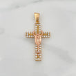 Dije Cruz Rosario Virgen Guadalupe 5.9gr / 4.5cm / Dos Oros Amarillo Rosa 18K