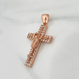 Dije Cruz Rosario Virgen Guadalupe 6.1gr / 4.5cm / Oro Rosa 18K &