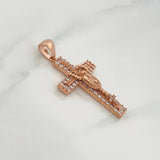 Dije Cruz Rosario Virgen Guadalupe 6.1gr / 4.5cm / Oro Rosa 18K &