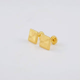 Topos Cuadrado Diamantado 0.95g / 8.1mm Oro Amarillo 18K