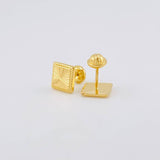 Topos Cuadrado Diamantado 0.95g / 8.1mm Oro Amarillo 18K