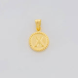 Dije Letra X Doble Textura 0.6g / 1.7cm Oro Amarillo 18K