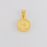 Dije Letra H Doble Textura 0.65g / 1.7cm Oro Amarillo 18K