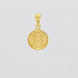 Dije Letra H Doble Textura 0.6g / 1.7cm Oro Amarillo 18K