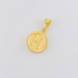 Dije Letra H Doble Textura 0.6g / 1.7cm Oro Amarillo 18K