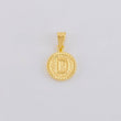 Dije Letra D Marco Bordeado 0.55g / 1.7cm Oro Amarillo 18K
