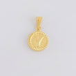 Dije Letra y Marco Bordeado 0.6g / 1.7cm Oro Amarillo 18K