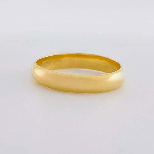 Anillo Argolla Lisa Media Caña 2.3 g / T7 1/2 Oro Amarillo 18K