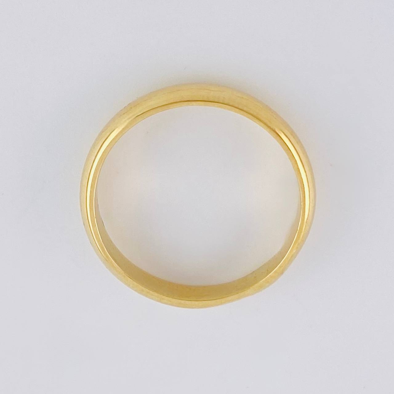 Anillo Argolla Lisa Media Caña 2.3 g / T7 1/2 Oro Amarillo 18K