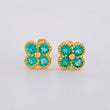 Topos Trebol Esmeraldas 78 Pts 1.9 g / 7.3 mm Oro Amarillo 18K