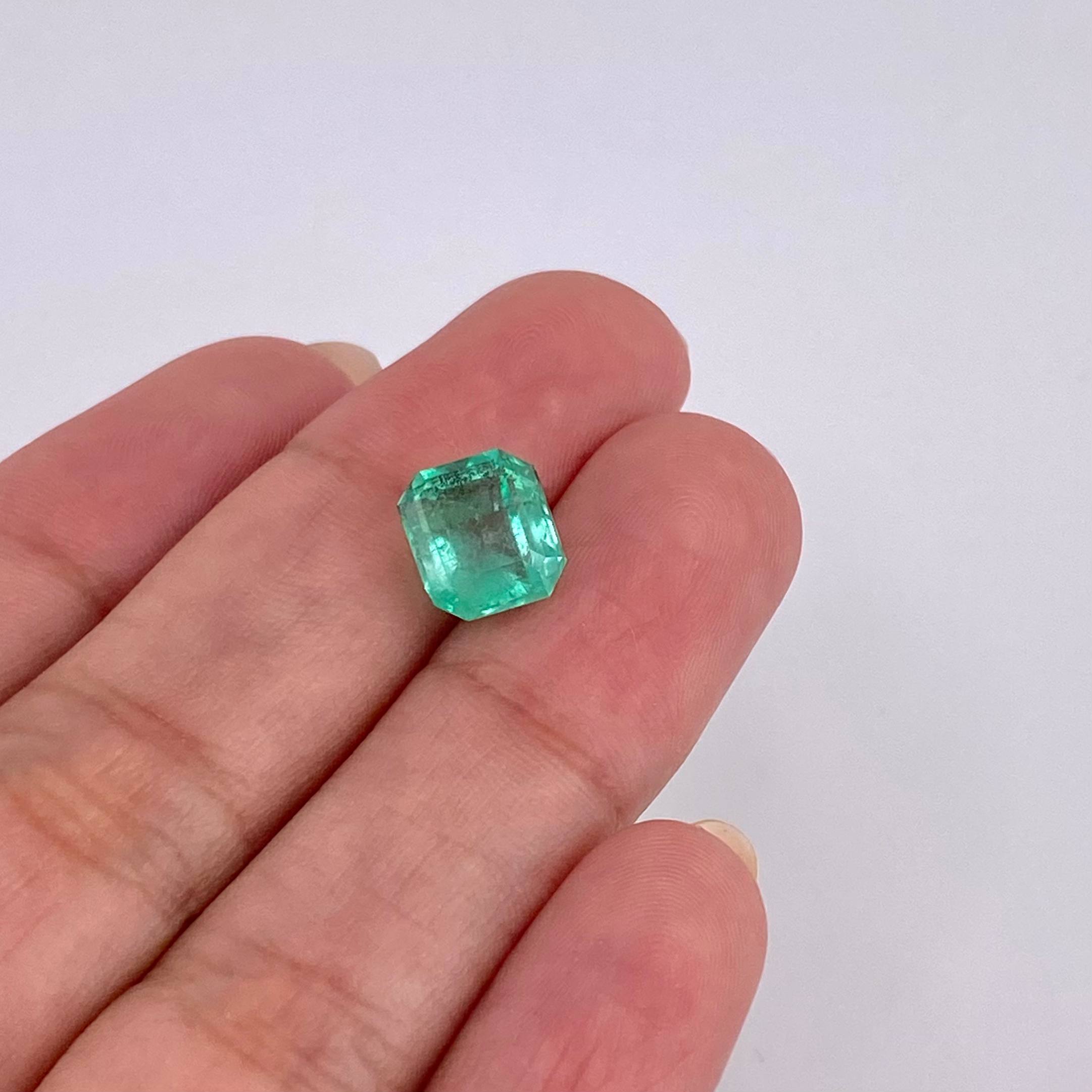 Piedra Esmeralda 3,12 Qts Baguette Gota De Aceite