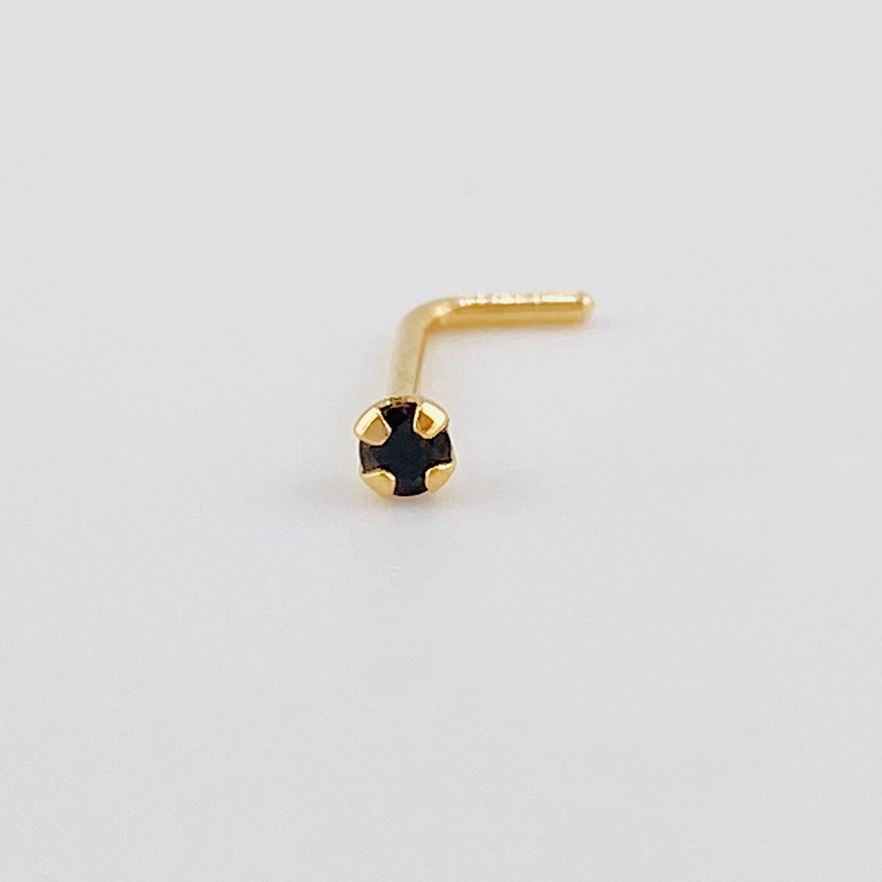 Piercing Chispa Negra 0.1 g / 1 cm Oro Amarillo 18K
