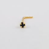 Piercing Chispa Negra 0.1 g / 1 cm Oro Amarillo 18K