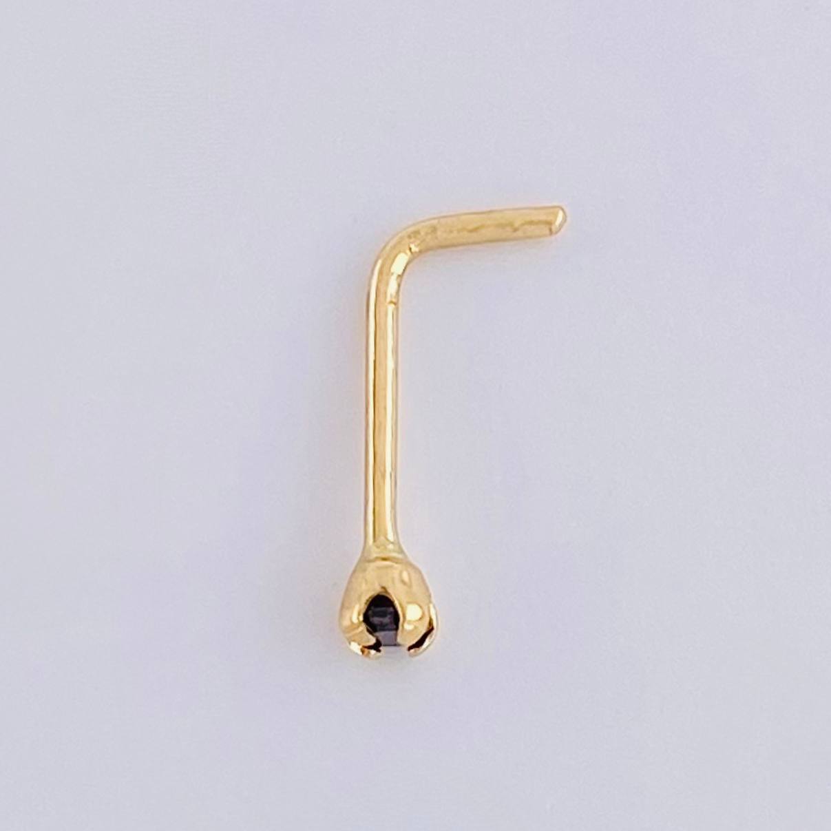 Piercing Chispa Negra 0.1 g / 1 cm Oro Amarillo 18K