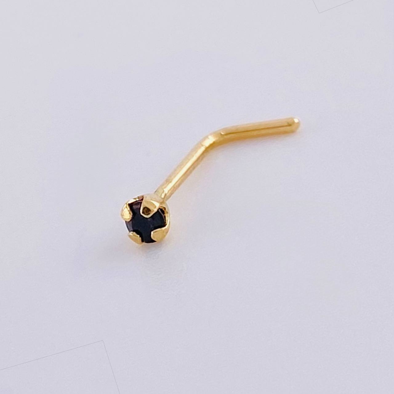 Piercing Chispa Negra 0.1 g / 1 cm Oro Amarillo 18K