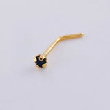 Piercing Chispa Negra 0.1 g / 1 cm Oro Amarillo 18K