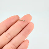 Piercing Chispa Negra 0.1 g / 1 cm Oro Amarillo 18K