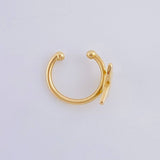 Piercing Earcuff Simulador Aro Mariposa 0.55 g / 1 cm Oro Amarillo 18K