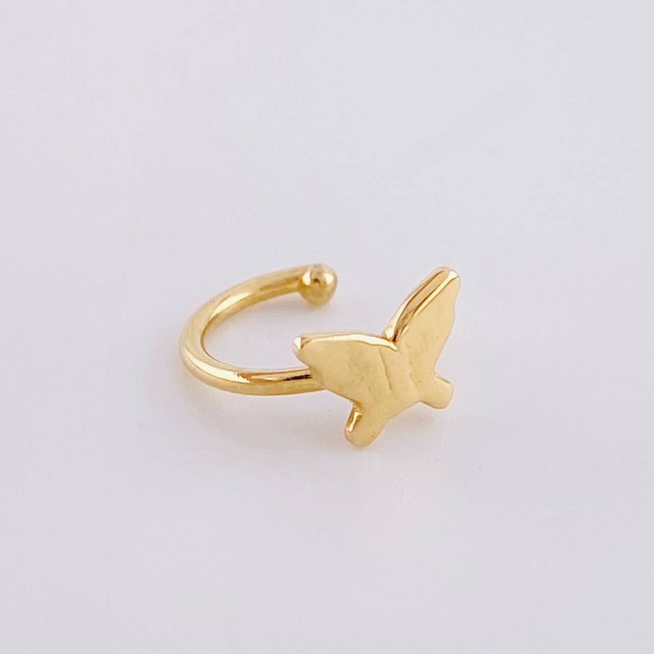 Piercing Earcuff Simulador Aro Mariposa 0.55 g / 1 cm Oro Amarillo 18K