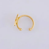 Piercing Earcuff Simulador Aro Mariposa 0.55 g / 1 cm Oro Amarillo 18K
