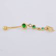 Piercing Mariposa Burbujas Colgantes 0.8 g / 4 cm Oro Amarillo 18K