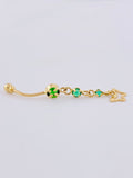 Piercing Mariposa Colgante 0.8 g / 4 cm Oro Amarillo 18K